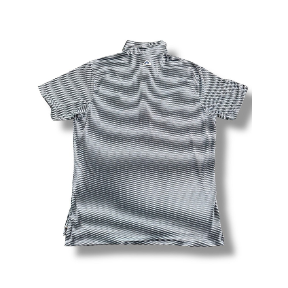 Fairway‎ Greene Men's XL Golf Polo Shirt Navy Blue Geometric Print Made in USA - Picture 5 of 10